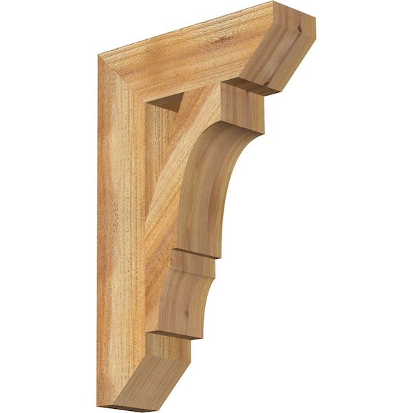 Ekena Millwork Balboa Slat Rough Sawn Bracket, Western Red Cedar, 4"W x 14"D x 22"H BKT04X14X22BOA06RWR - main